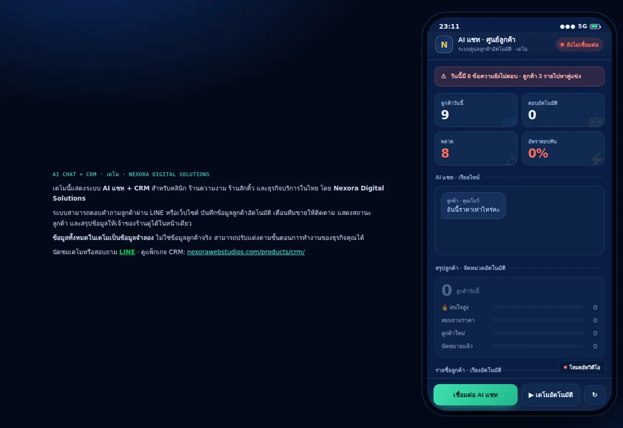 AI แชต + CRM (ภาษาไทย)